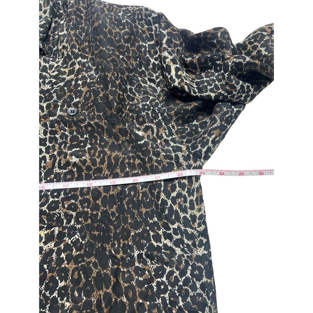 Jeri Marque New York 100% Silk Cheetah Print Women’s Blouse, size M Pre-Loved! - Picture 6 of 8